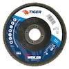 Weiler 5" Tiger Disc Abrasive Flap Disc, Flat (TY27), 60Z, 7/8" 50714